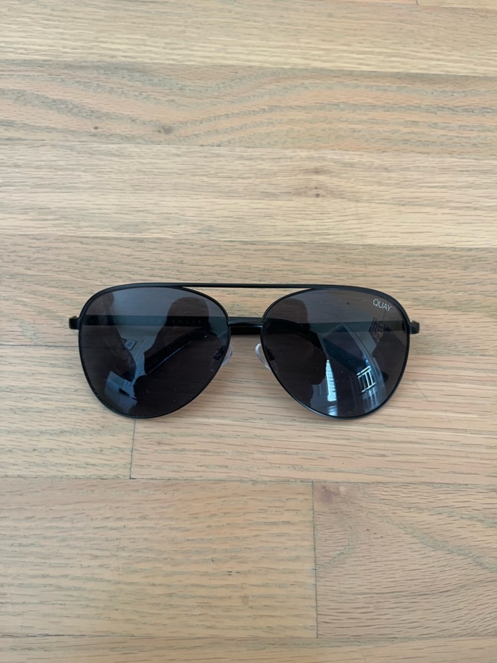 Quay Australia Black Aviator Sunglasses